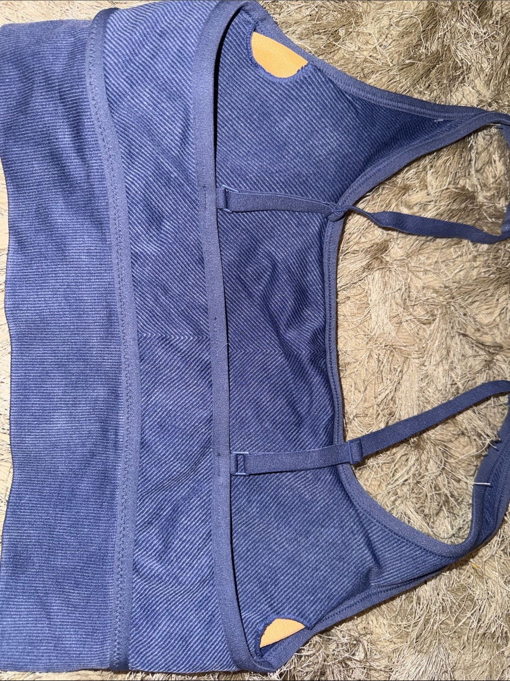 Women’s Seamless Racerback Bralette - Pink and Navy - Picture 3 of 6